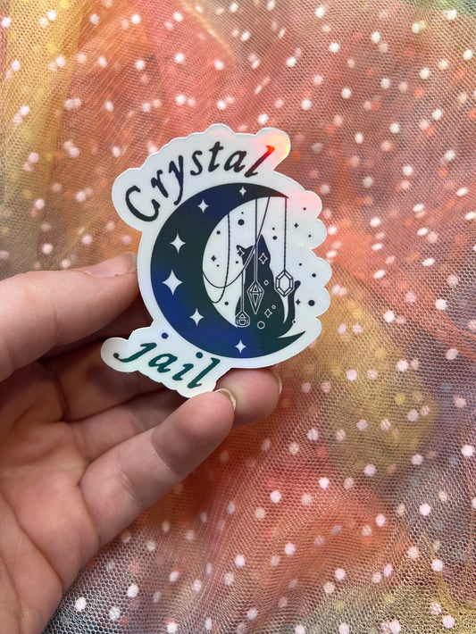 Crystal Jail - holographic sticker