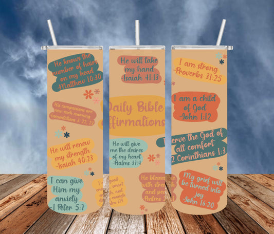 Daily Bible Affirmations - 20oz Tumbler